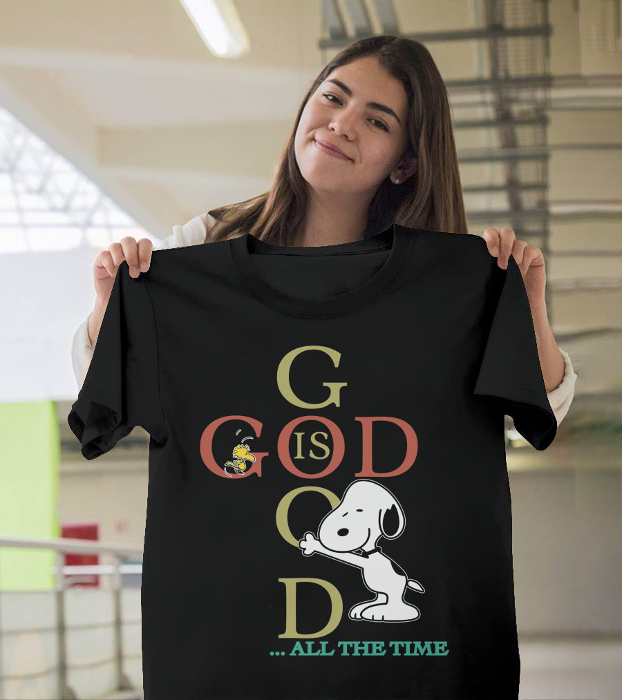 Snoopy and Woodstock God Is Good All The Time Peanuts Collection T-Shirt