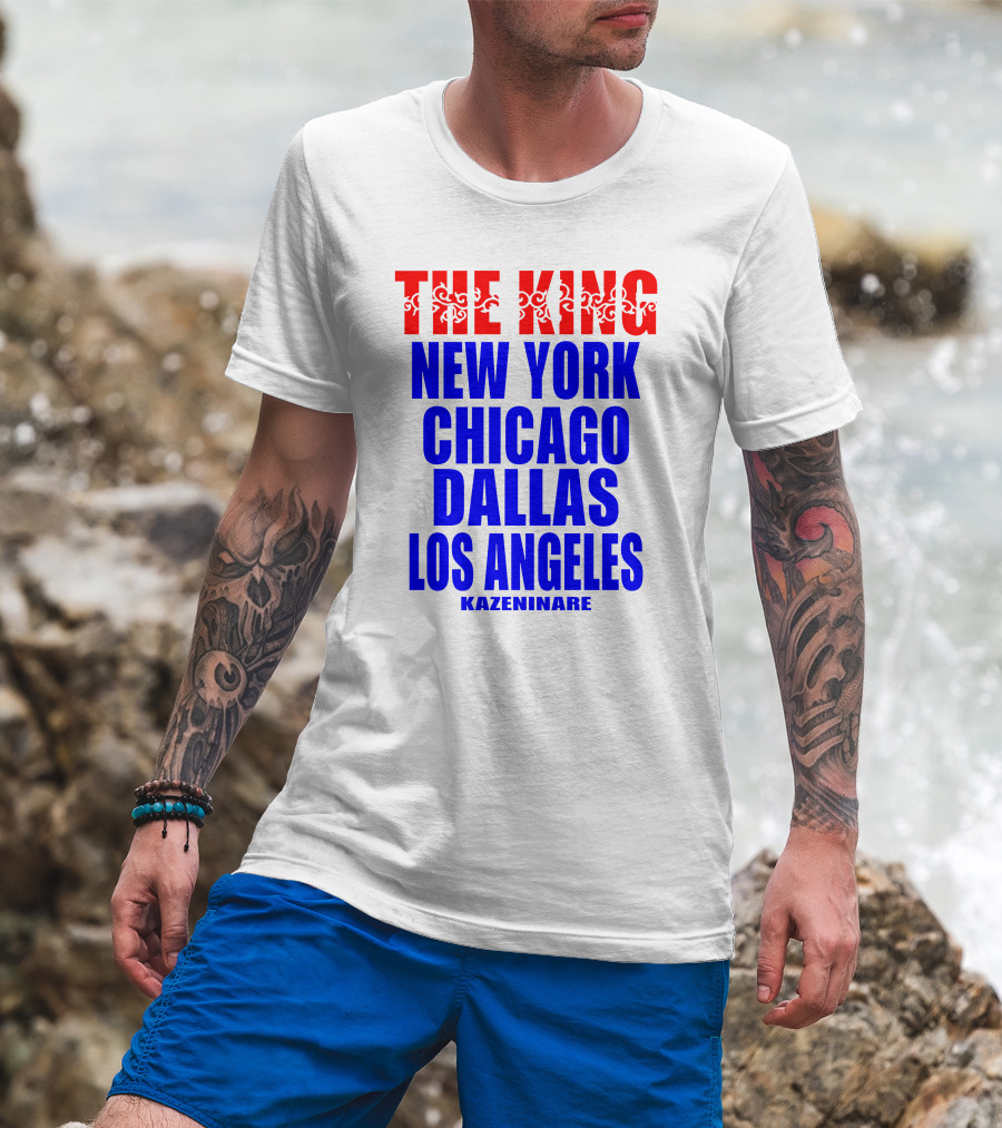 Minoru Suzuki The King New York Chicago Dallas Los Angeles Kazeninare NJPW1972 Shop T-Shirt