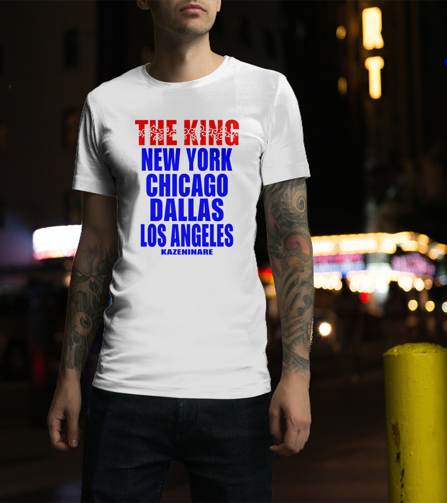 Minoru Suzuki The King New York Chicago Dallas Los Angeles Kazeninare NJPW1972 Shop T-Shirt