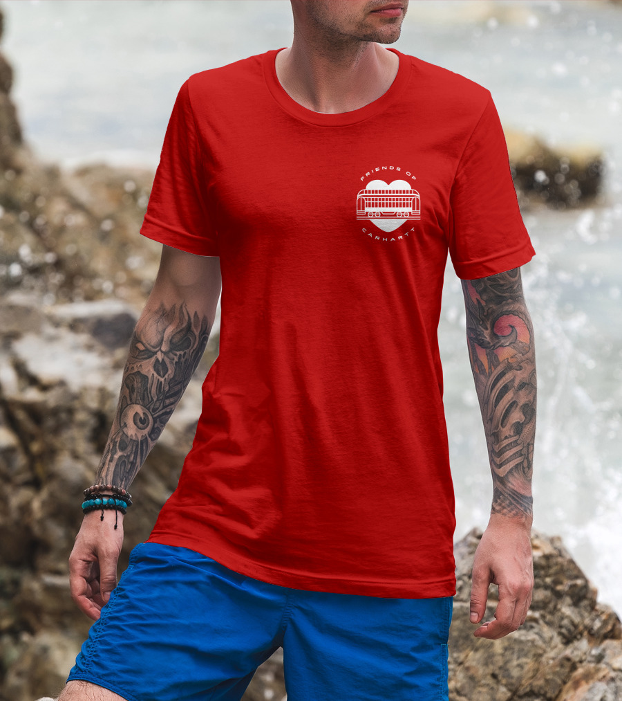 Friends Of Carhartt Heart And Trolley Symbol T-Shirt