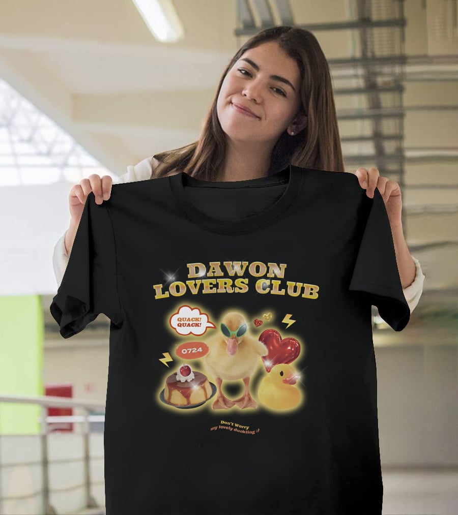 DAWON LOVERS CLUB Quack Quack 0724 Don't Worry My Lovely Duckling T-Shirt