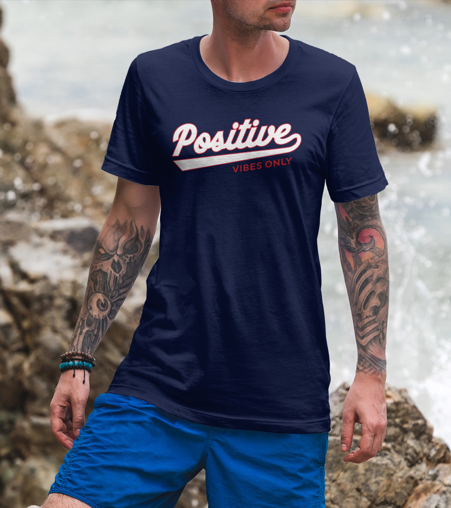 Positive Vibes Only Football T-Shirt
