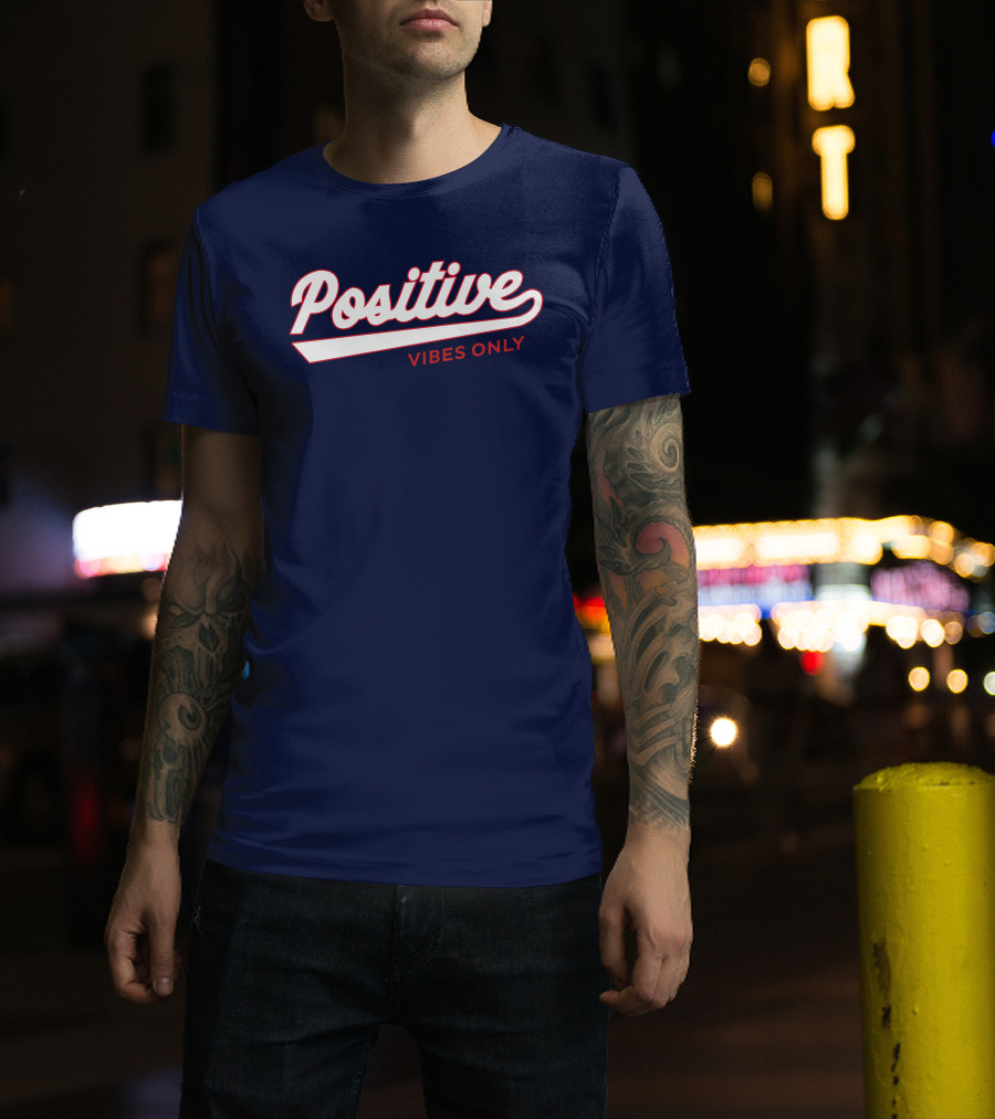 Positive Vibes Only Football T-Shirt