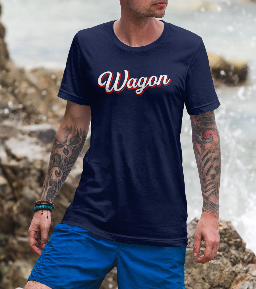 Wagon NJ Style Vintage Script T-Shirt