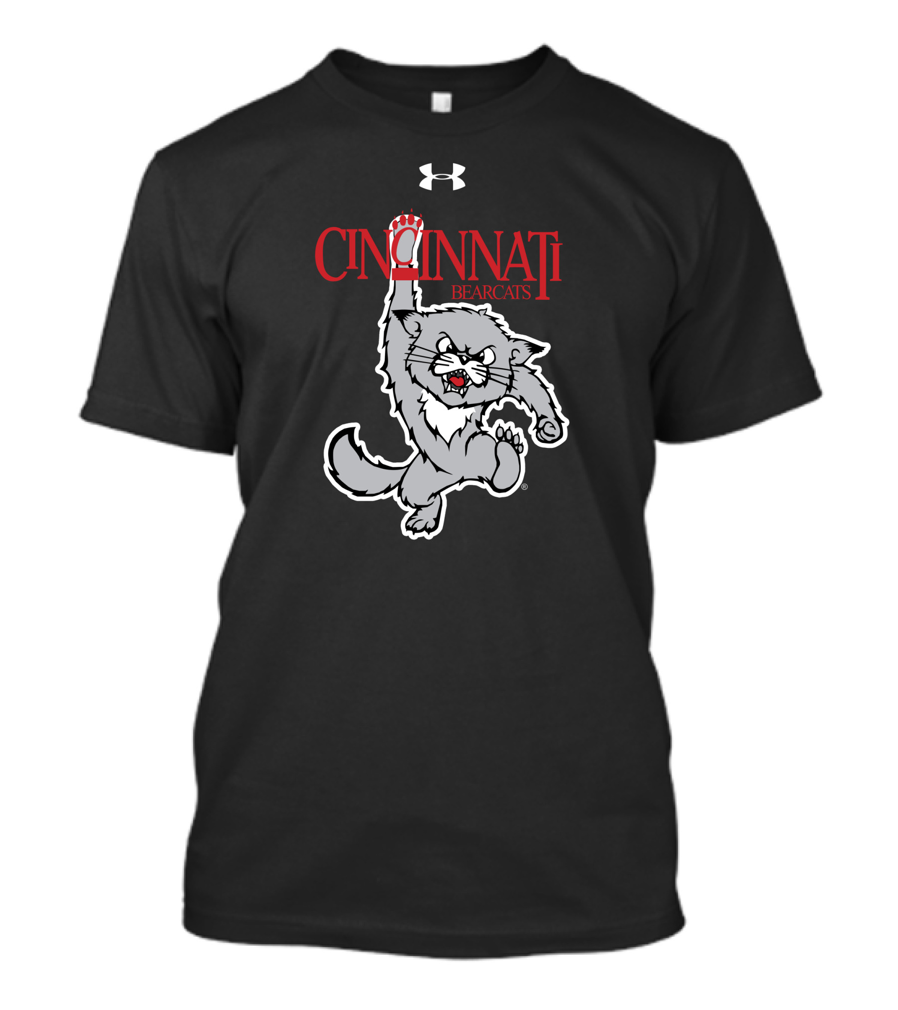 Cincinnati Bearcats 1990s Vault Logo Under Armour Retro Jumping Bearcat T-Shirt