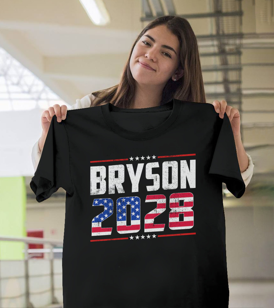 BRYSON 2028 American Flag Stars Stripes T-Shirt
