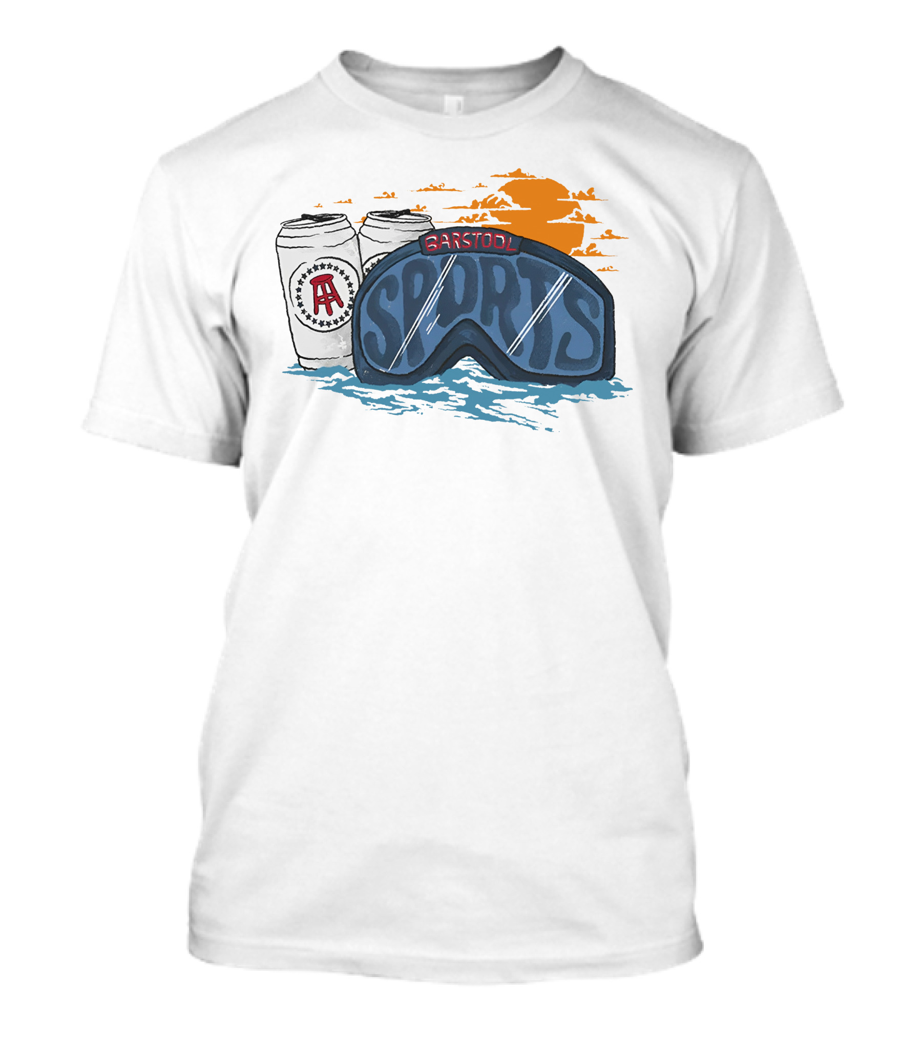 Winter Goggles With Cans And Sunset T-Shirt