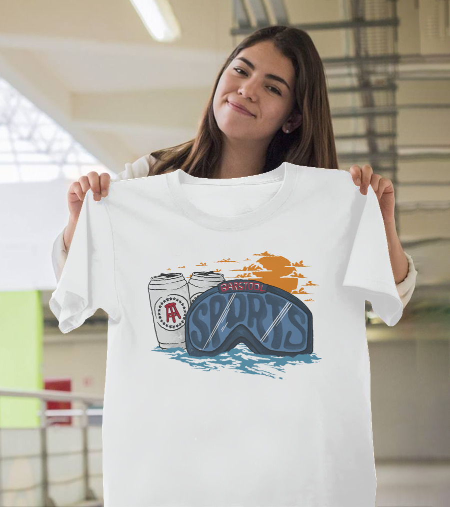 Winter Goggles With Cans And Sunset T-Shirt