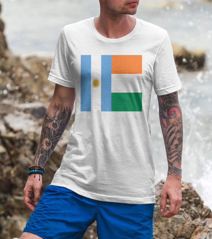 Argentina Flag Ireland Flag T-Shirt