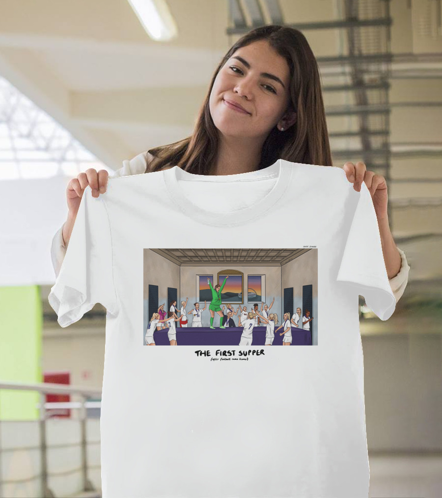 The First Supper After Football Came Home Art by David Squires T-Shirt
