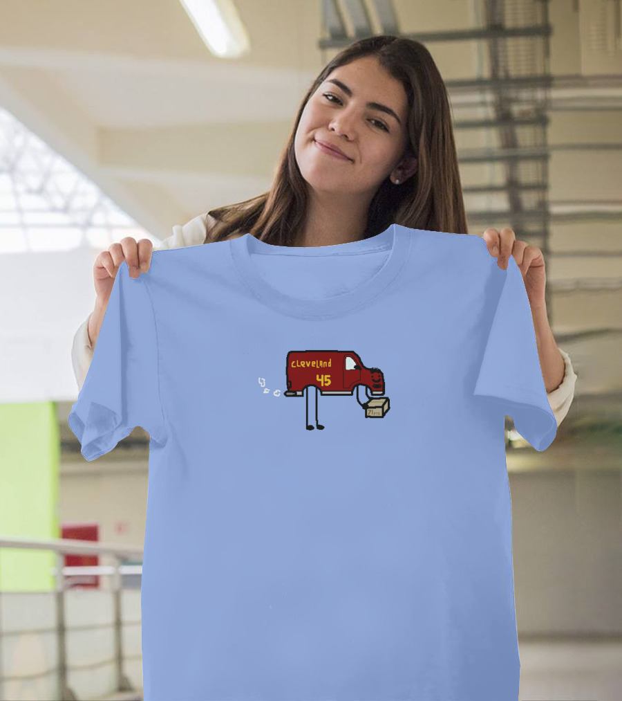 Cleveland 45 Delivery Van Basketball Legend Donovan Mitchell 71 Points T-Shirt