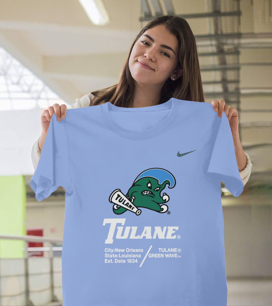 Tulane Green Wave New Orleans Louisiana Est 1834 T-Shirt