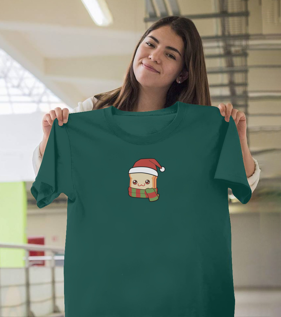 Friendship Bread Shop Christmas Bread Santa Hat And Scarf T-Shirt