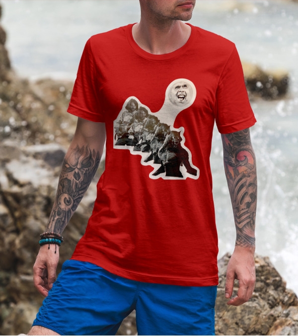 Hilarious Meme Jeffrey Wolf Transformation Full Moon Face Reaction T-Shirt