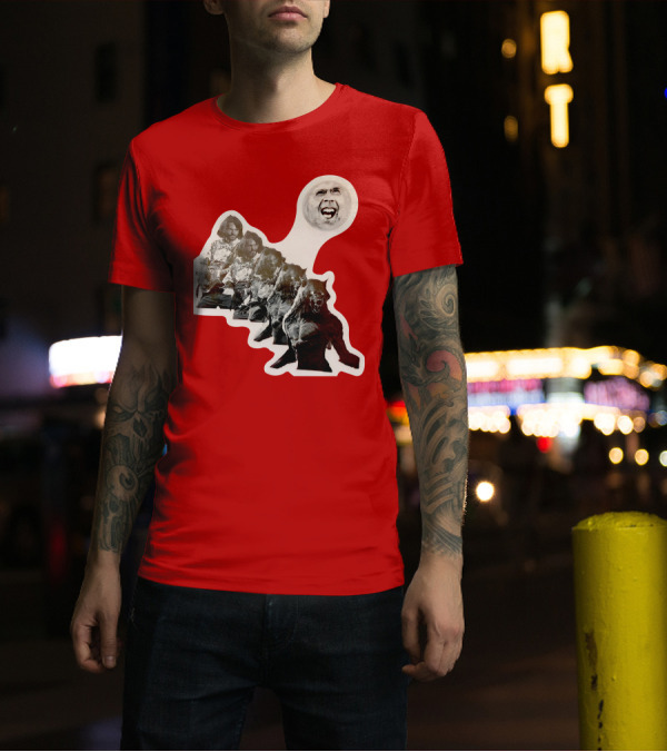 Hilarious Meme Jeffrey Wolf Transformation Full Moon Face Reaction T-Shirt