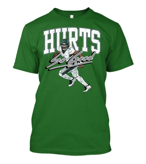 Hurts So Good Pigment Dyed Football Player Green T-Shirt