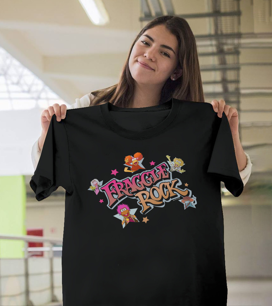 Fraggle Rock Characters With Stars T-Shirt