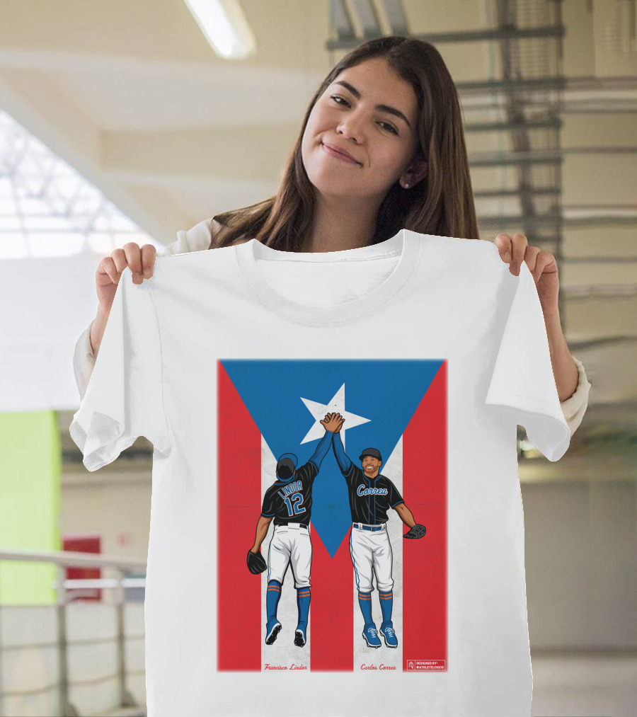 Francisco Lindor Carlos Correa Puerto Rican Baseball Unity T-Shirt