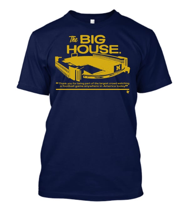 The Big House Michigan Stadium Football Game Crowd T-Shirt