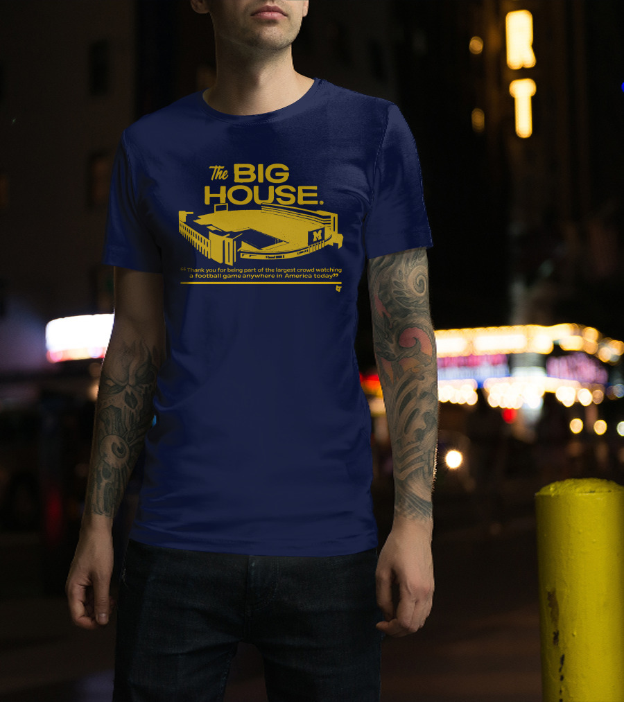 The Big House Michigan Stadium Football Game Crowd T-Shirt