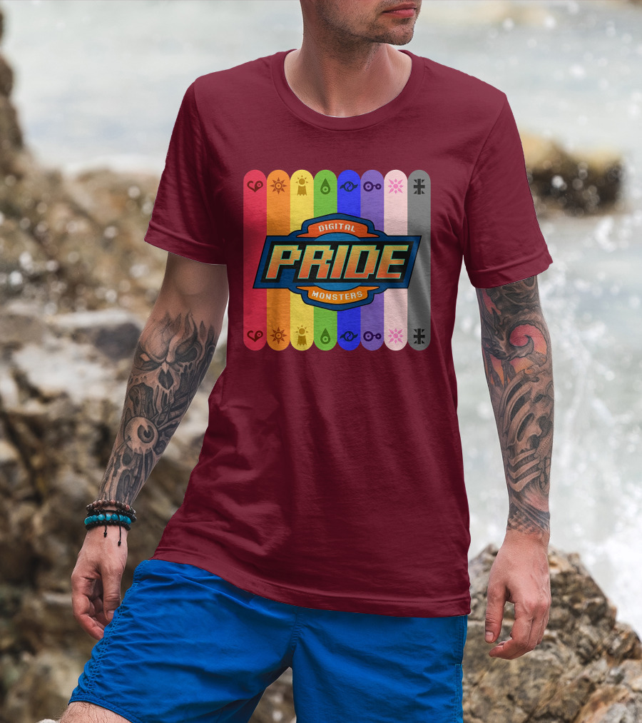 Indigothehimbo Digital Pride Monsters Rainbow Symbol Collection T-Shirt