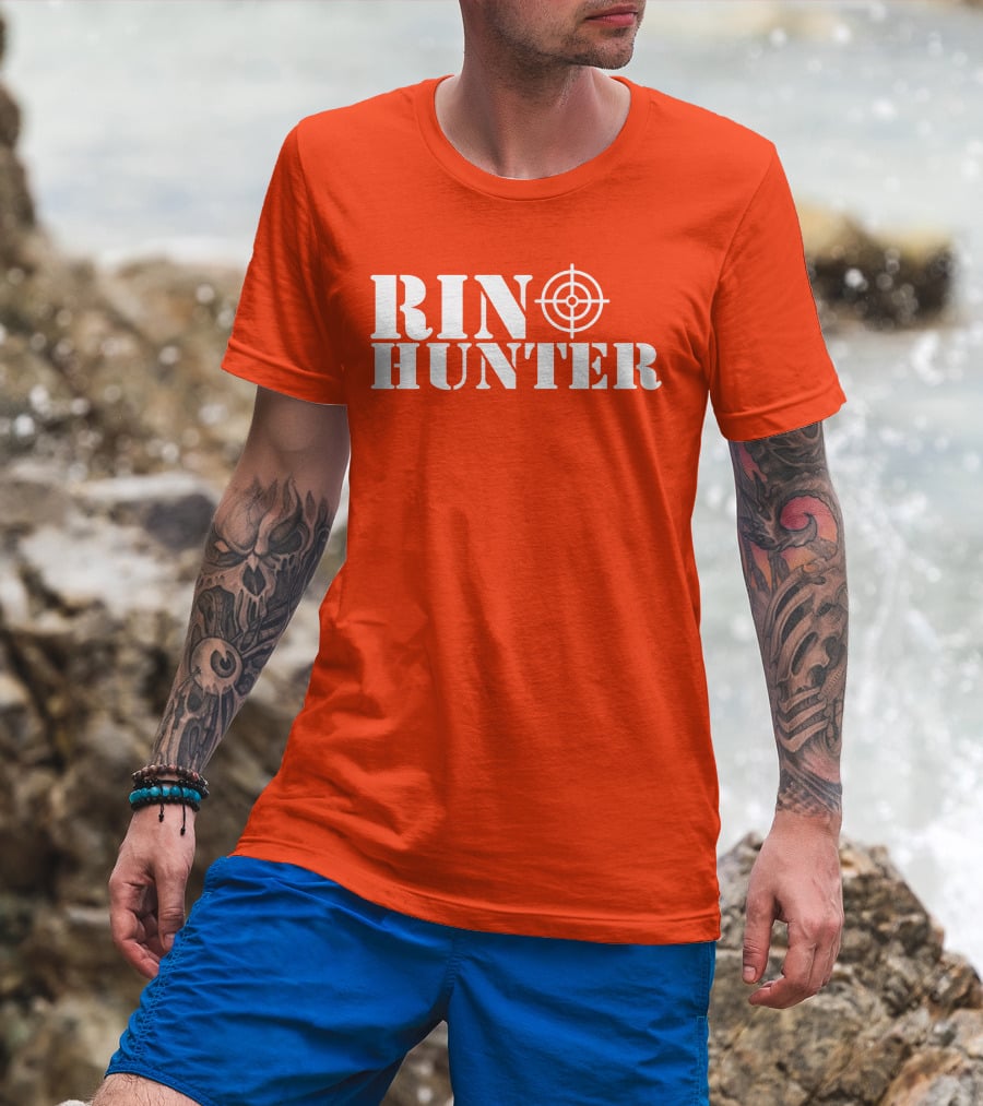 Rin Hunter Target Text Bold Red T-Shirt