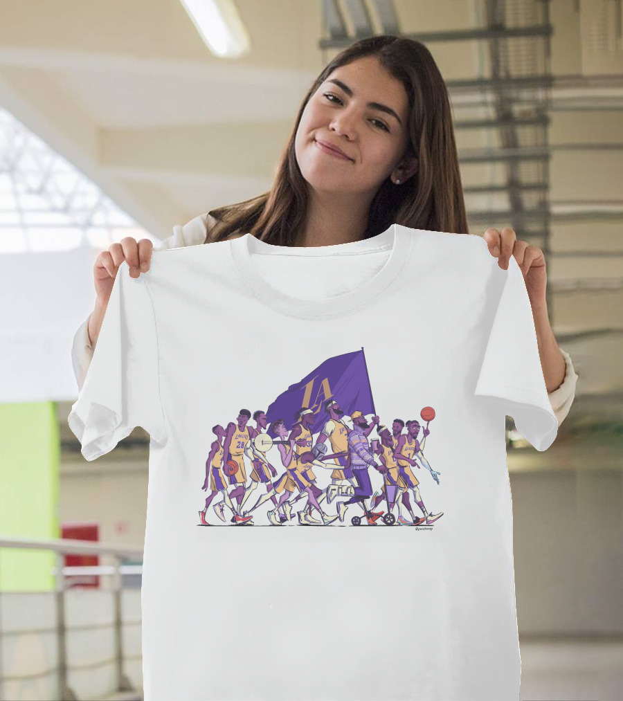 LA Lakers Players Rolling Into Monday T-Shirt