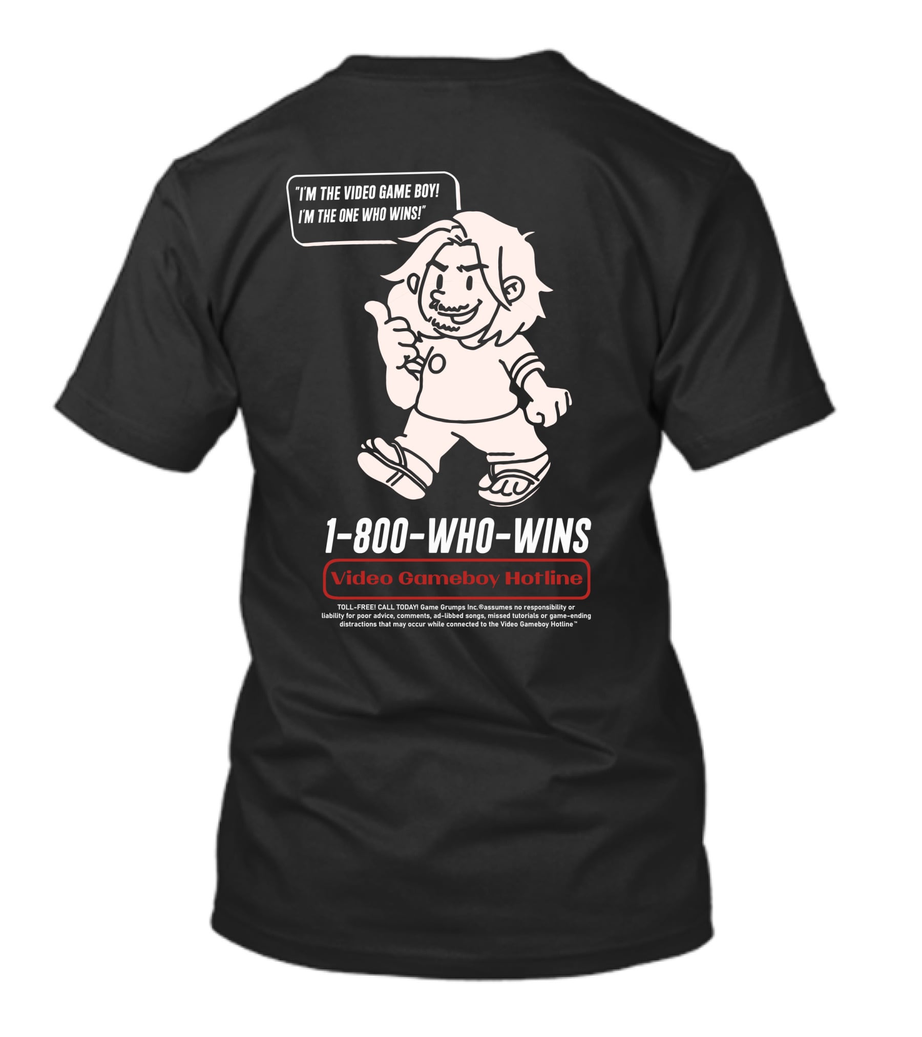 Game Grumps Video Game Boy Hotline Character Circle Emblem T-Shirt