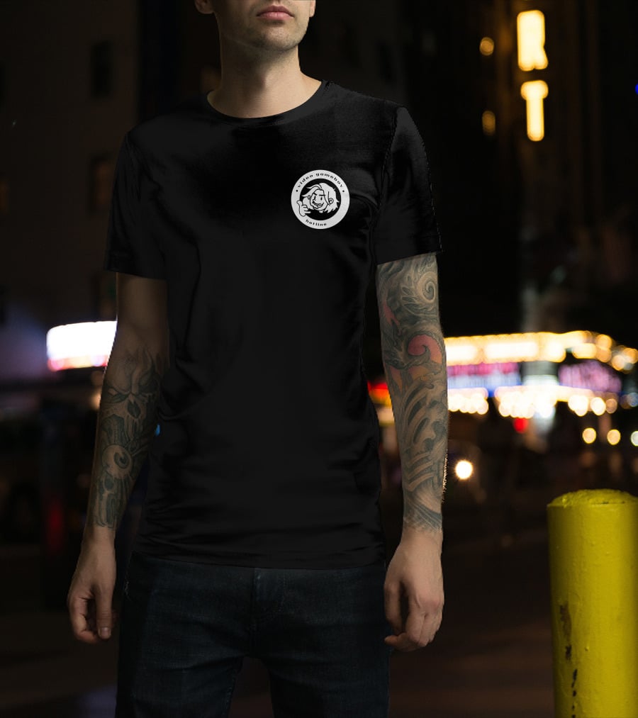 Game Grumps Video Game Boy Hotline Character Circle Emblem T-Shirt