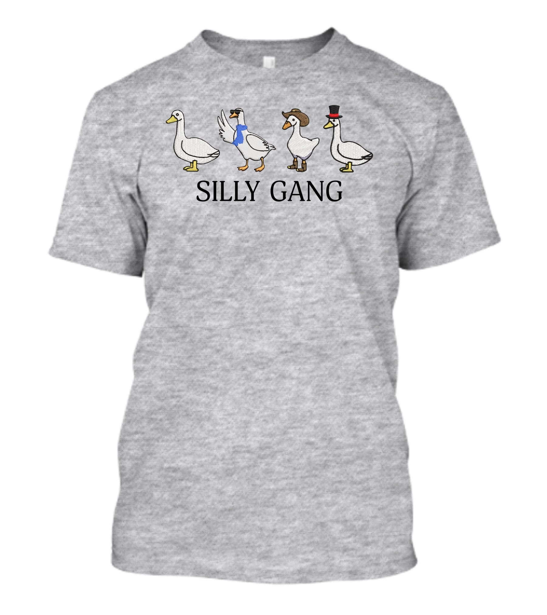 Silly Gang Ducks With Cowboy Hat And Top Hat T-Shirt