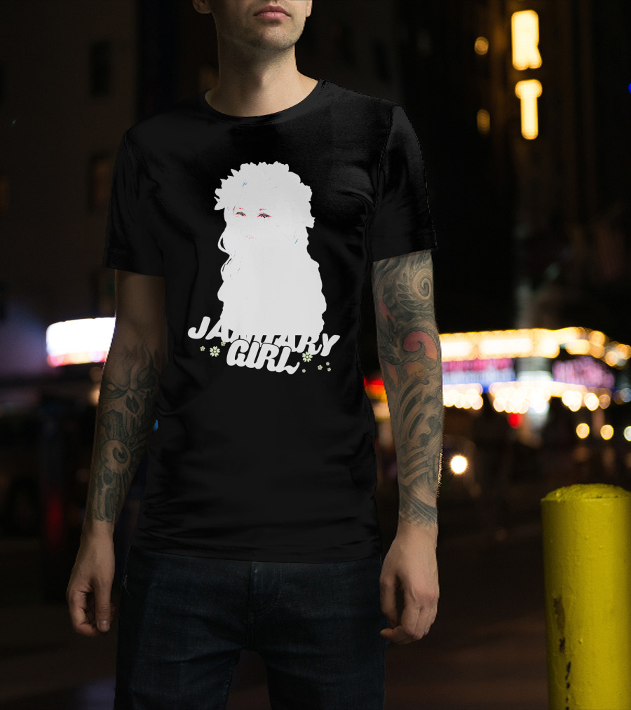 January Girl Floral Birthday T-Shirt