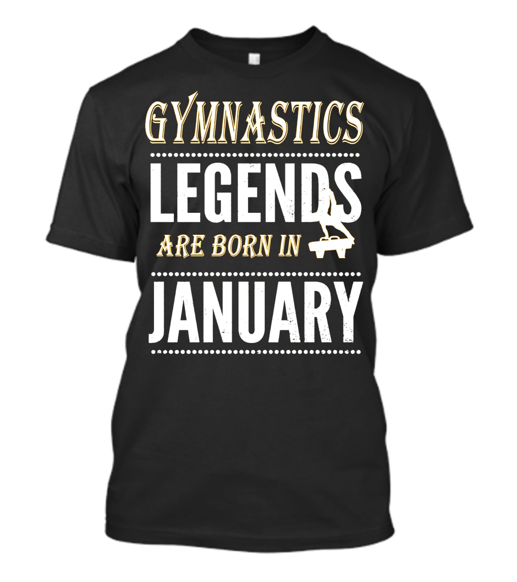 Gymnastics Legends Born In January With Balance Beam T-Shirt