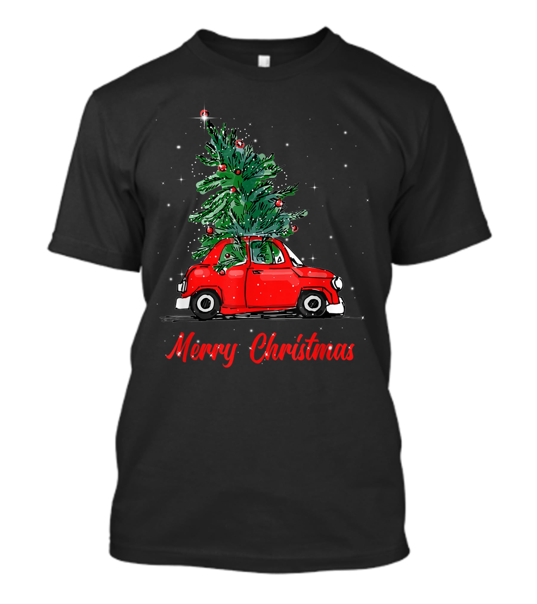 Merry Christmas Red Truck With Christmas Tree Pajama Gifts T-Shirt