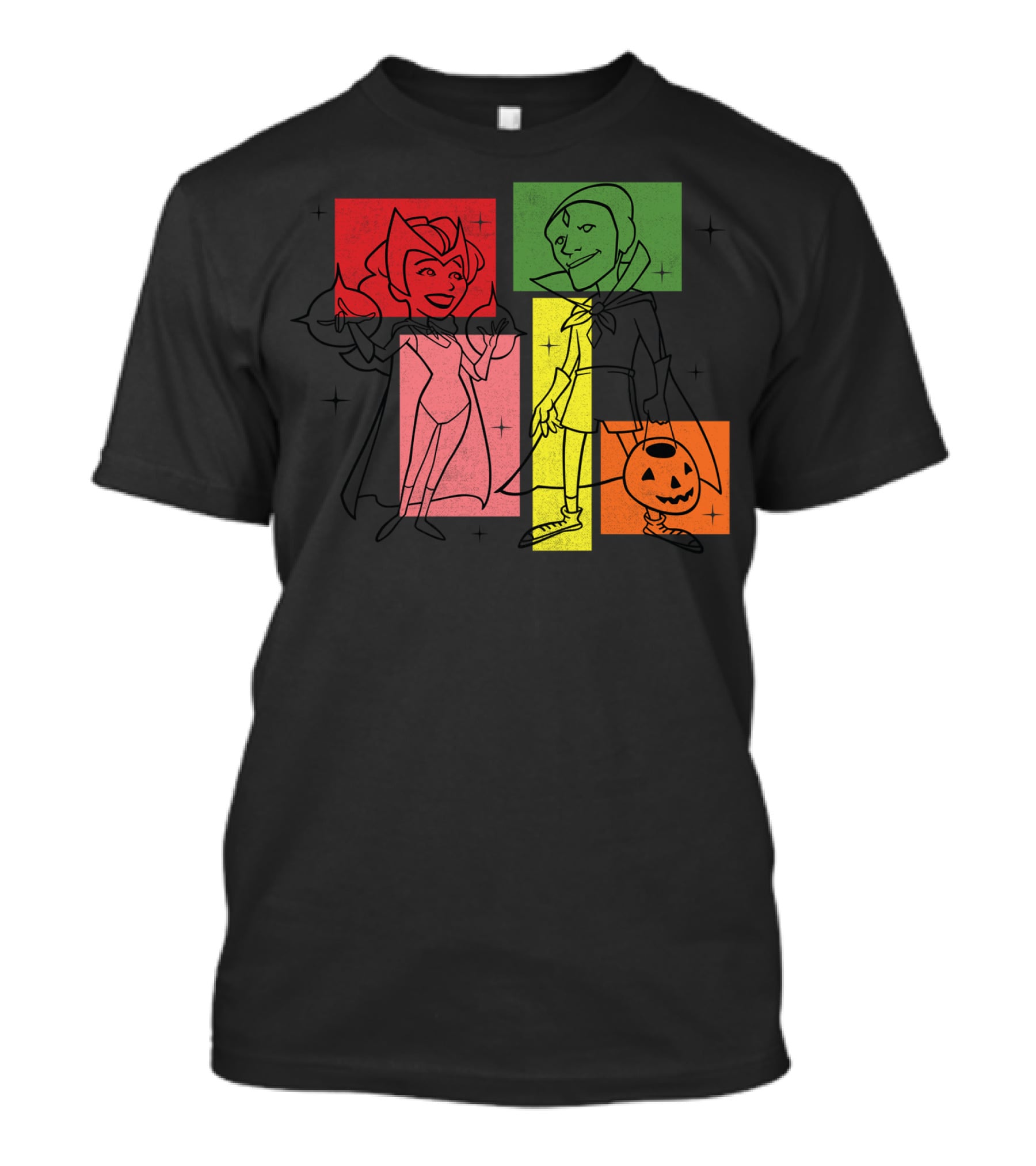 Marvel WandaVision Wanda Vision 50s Halloween Retro Style Characters T-Shirt