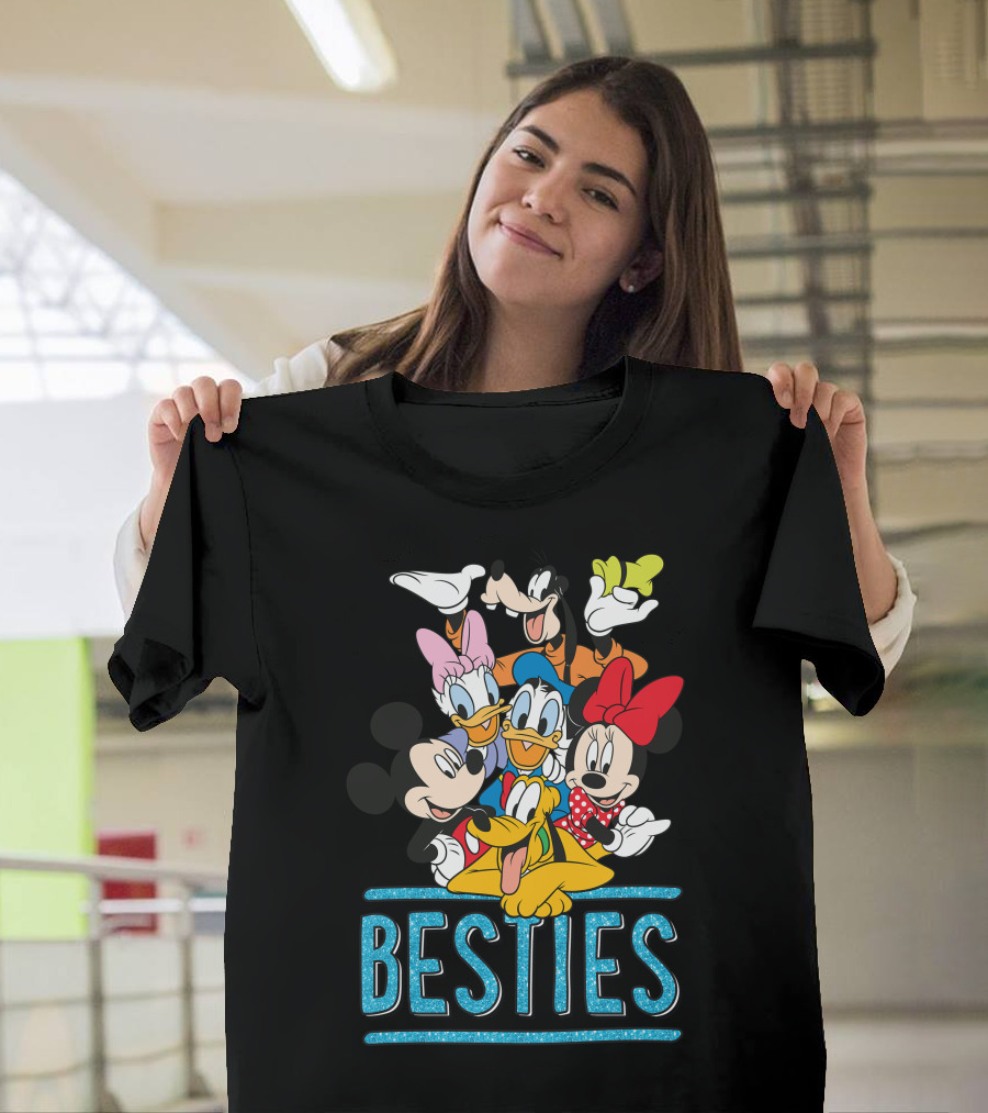 Disney Besties Mickey Minnie Donald Daisy Goofy Pluto T-Shirt