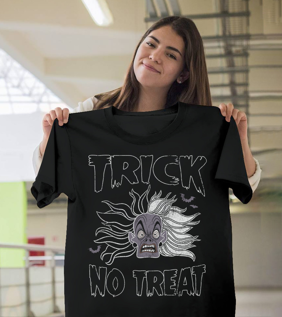 Disney Cruella Trick No Treat Halloween Bats T-Shirt