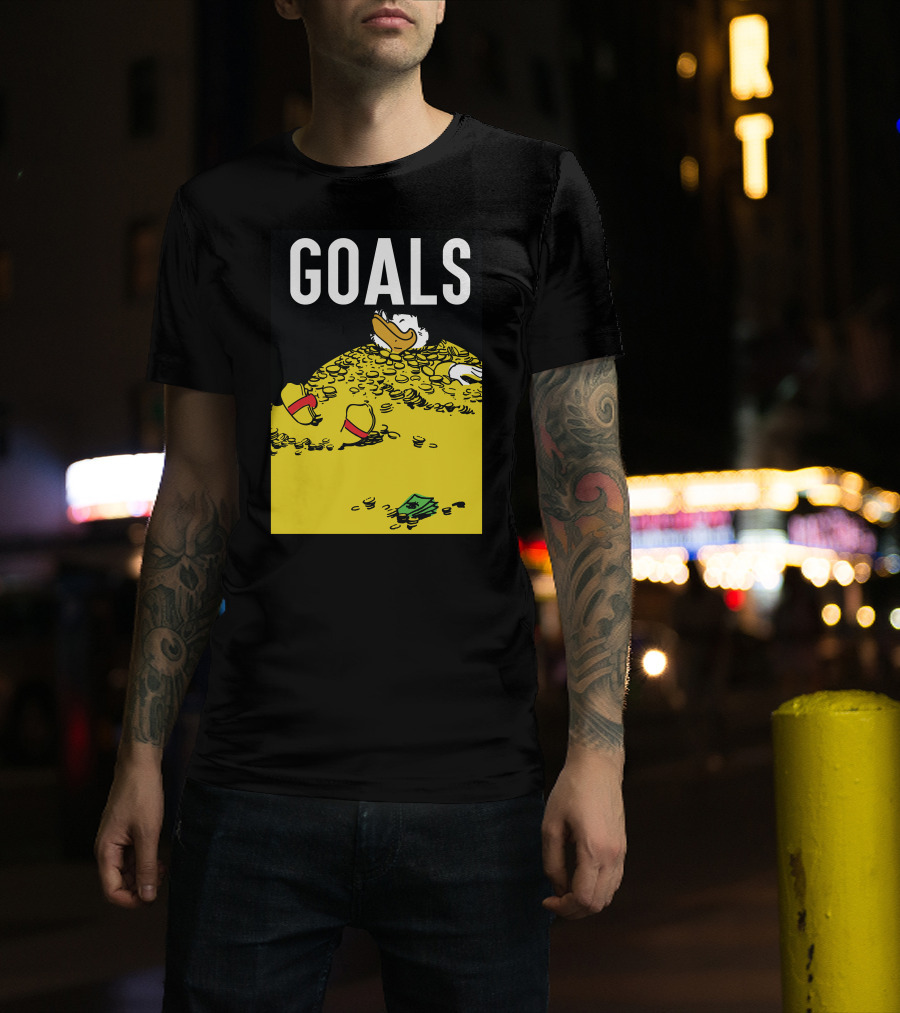 Disney Duck Tales Scrooge Goals Money Pile T-Shirt