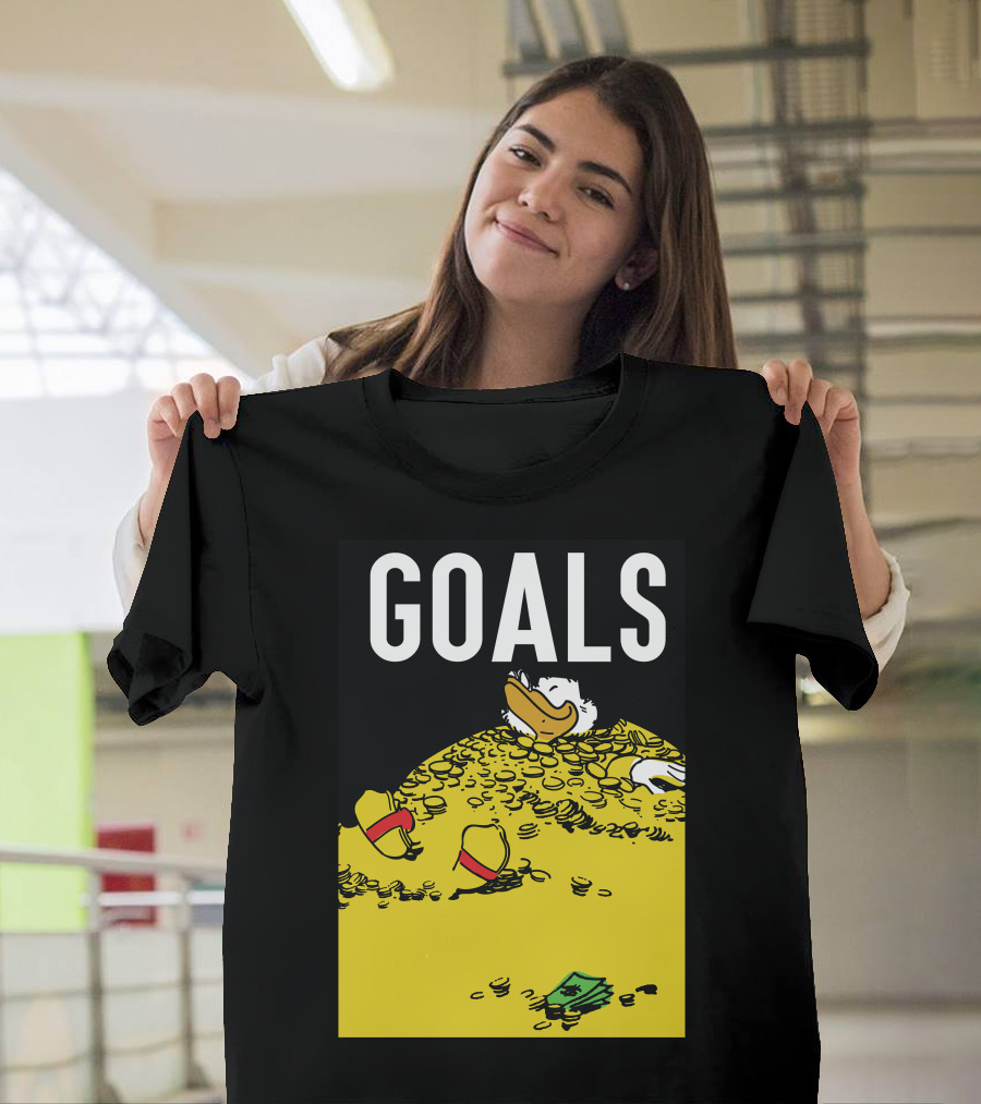 Disney Duck Tales Scrooge Goals Money Pile T-Shirt