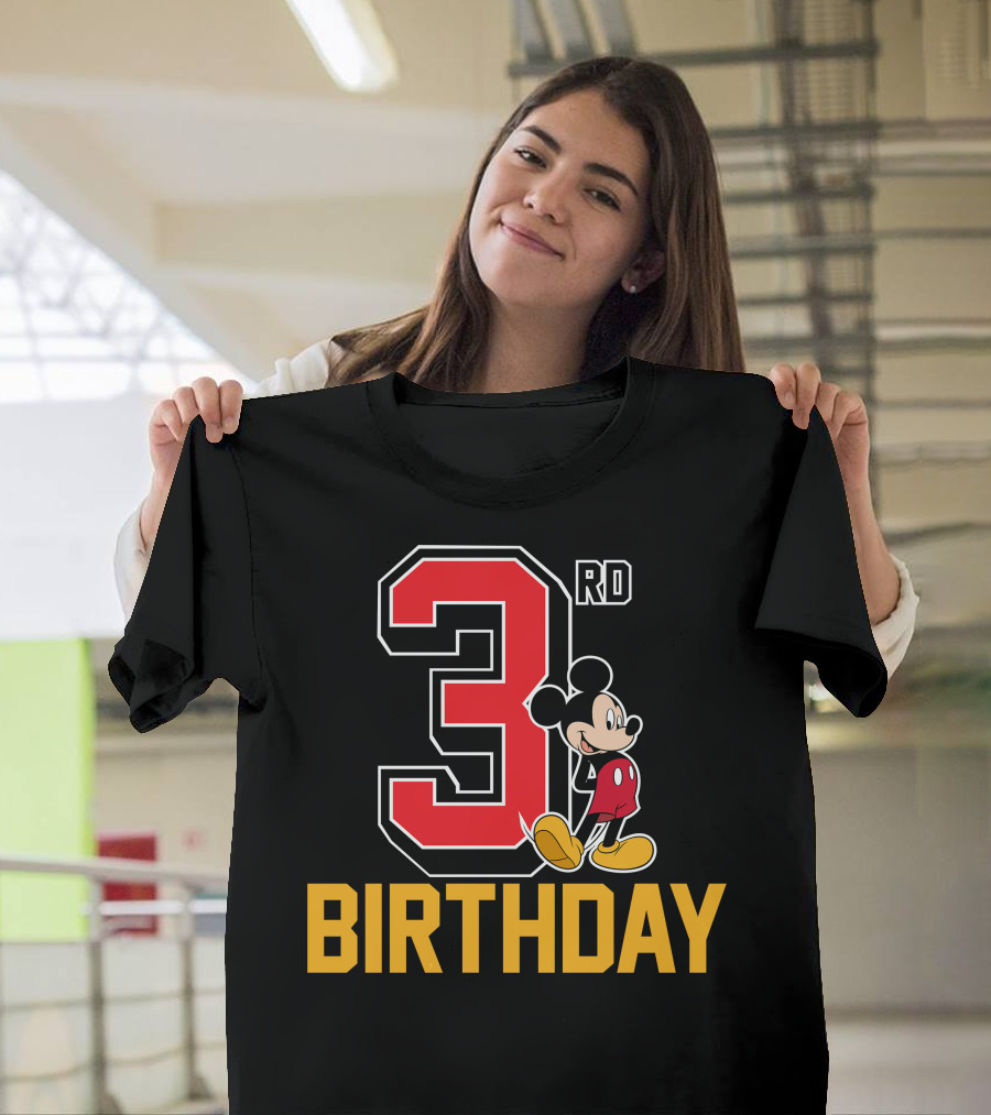 Mickey Mouse 3rd Birthday Celebration With Disney Style And Classic T-Shirt