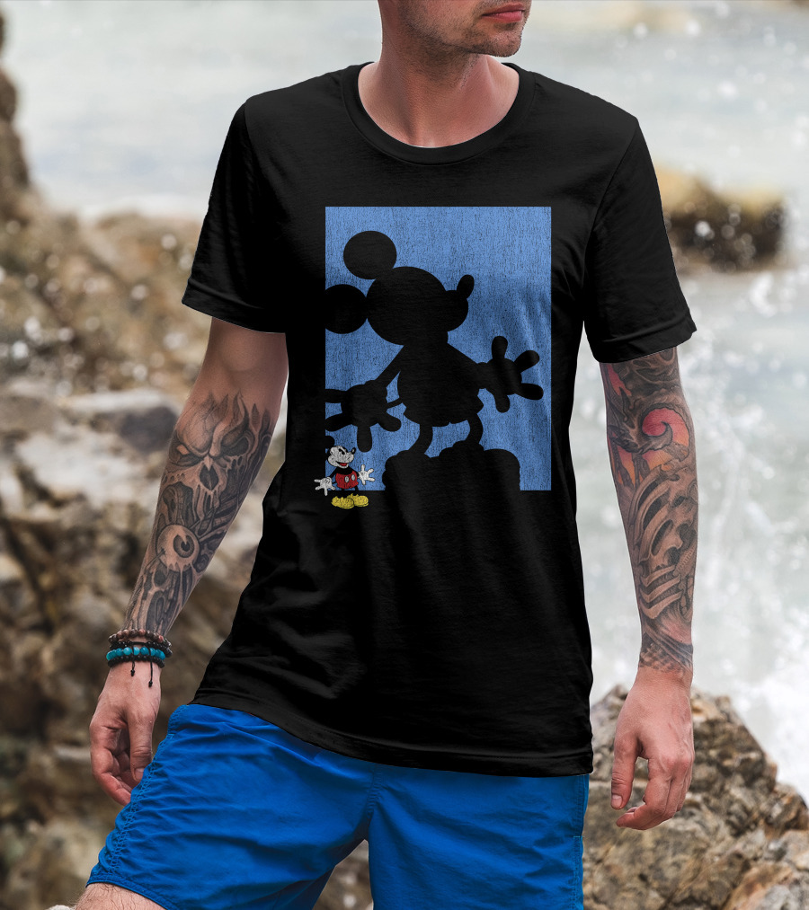 Disney Mickey Mouse Shadow Classic Iconic Pose T-Shirt