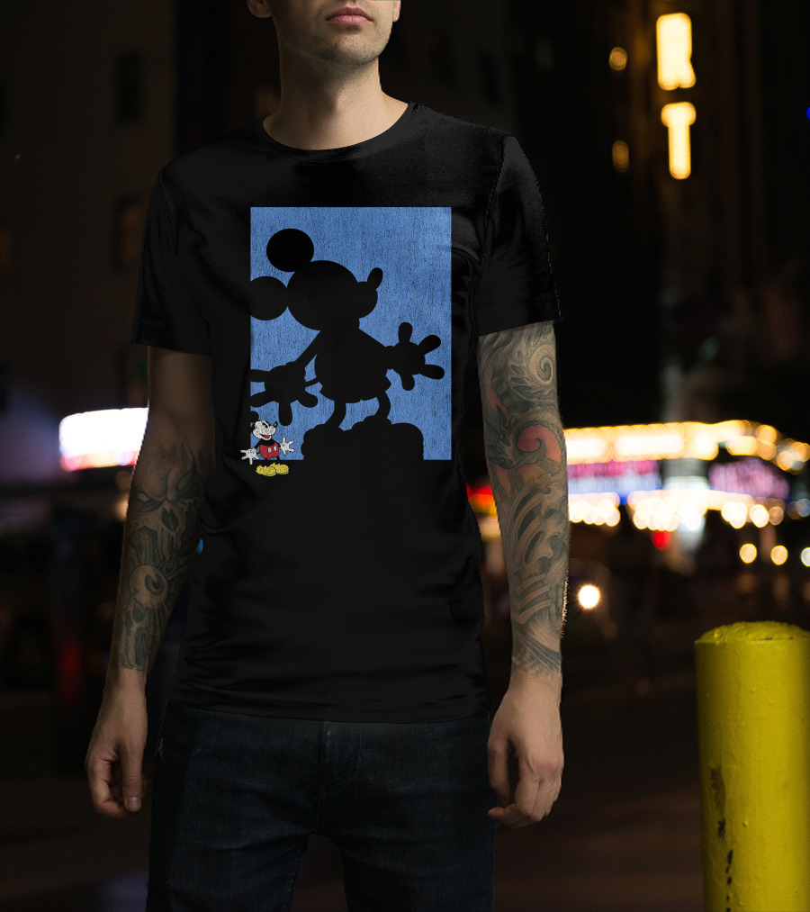 Disney Mickey Mouse Shadow Classic Iconic Pose T-Shirt
