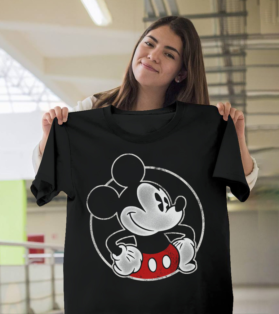 Disney Mickey Mouse Classic Retro Circle T-Shirt