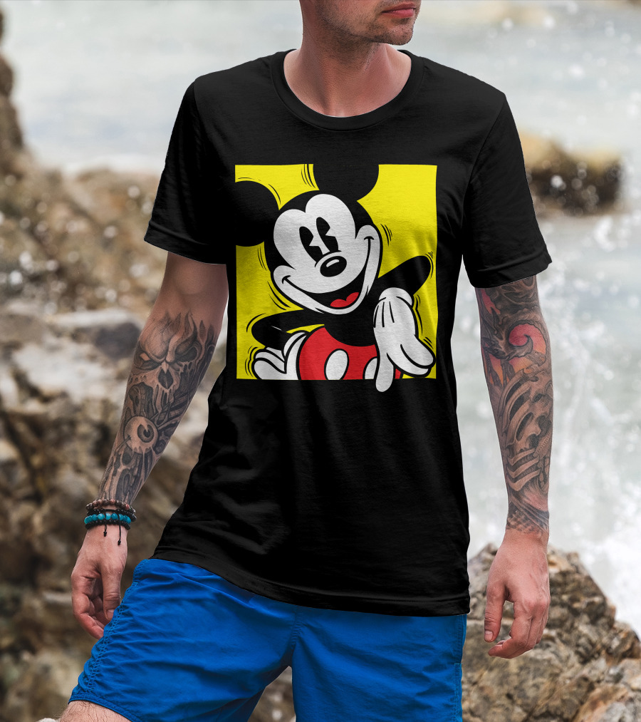 Mickey Mouse Vintage Yellow Frame Disney T-Shirt