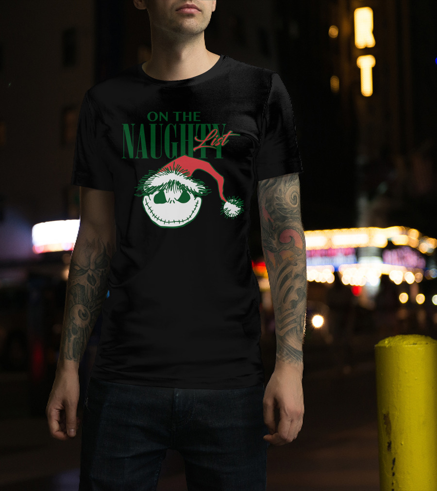 Nightmare Before Christmas On The Naughty List T-Shirt