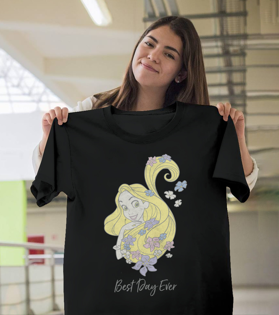 Disney Tangled Rapunzel Illustration Best Day Ever T-Shirt
