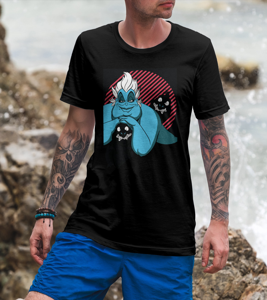Disney Ursula Evil Laugh With Flotsam And Jetsam Classic Villain T-Shirt