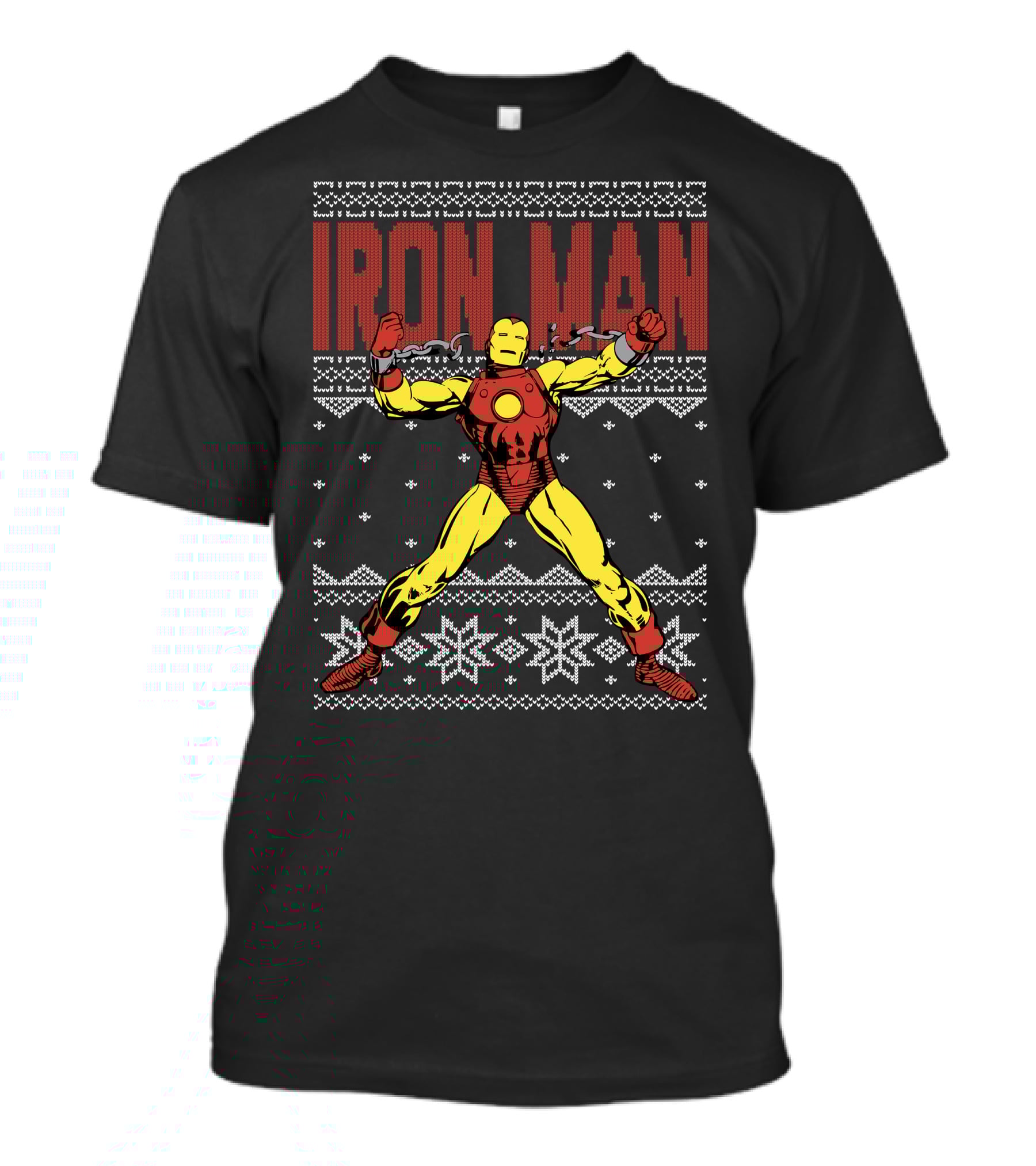 Iron Man Marvel Classic Comic Snowflake T-Shirt