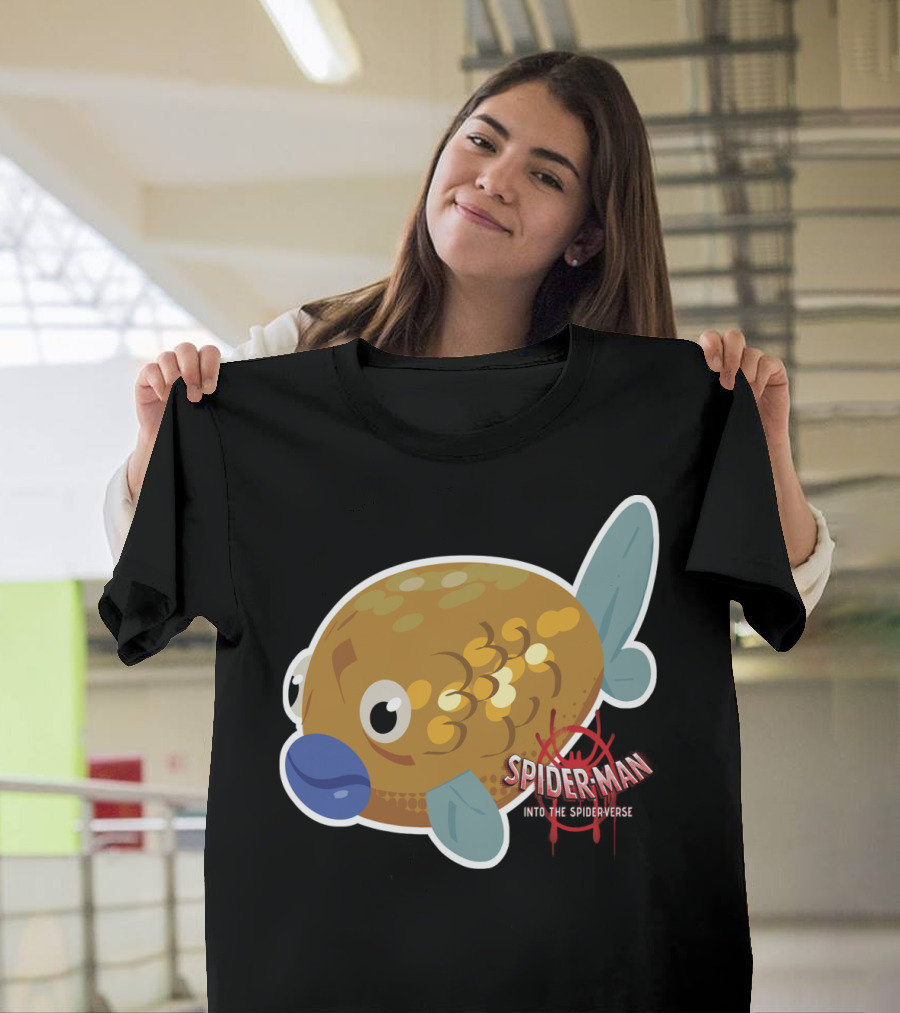 Marvel Spider-Man Into The Spider-Verse Fish Sticker T-Shirt