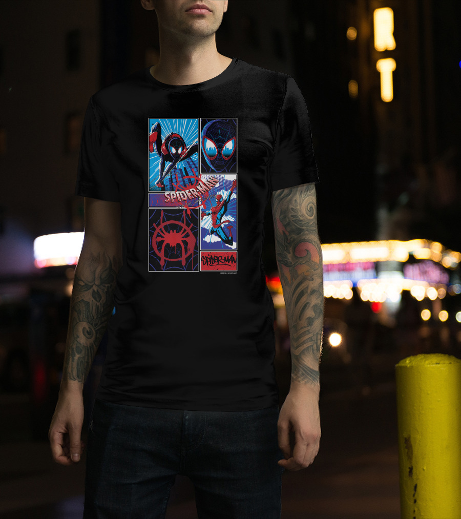 Marvel Spider-Man Spiderverse Miles Morales And Peter Parker T-Shirt