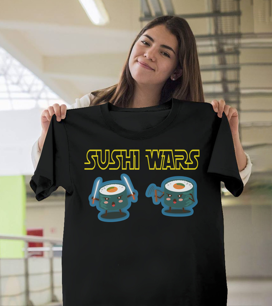 Sushi Wars Funny Star Theme Birthday T-Shirt
